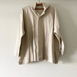Eskander Gingham Check Boxy Double Collar Shirt | Size 0‎
